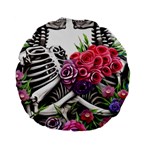 Gothic Floral Skeletons Standard 15  Premium Round Cushions