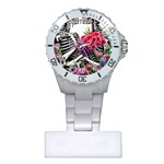 Gothic Floral Skeletons Plastic Nurses Watch