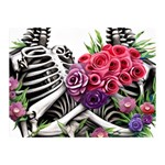 Gothic Floral Skeletons Premium Plush Fleece Blanket (Mini)