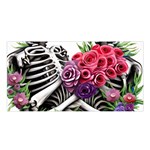 Gothic Floral Skeletons Satin Shawl 45  x 80 