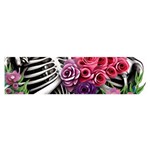 Gothic Floral Skeletons Oblong Satin Scarf (16  x 60 )