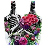 Gothic Floral Skeletons Full Print Recycle Bag (XXL)