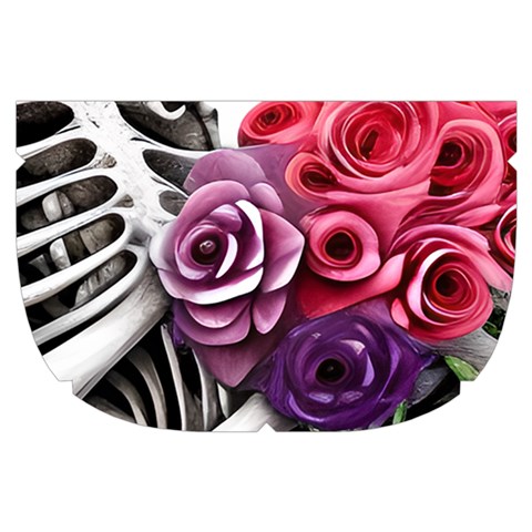 Gothic Floral Skeletons Make Up Case (Small) from ArtsNow.com Side Left