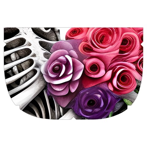 Gothic Floral Skeletons Make Up Case (Large) from ArtsNow.com Side Left