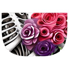 Gothic Floral Skeletons Make Up Case (Large) from ArtsNow.com Side Left