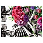 Gothic Floral Skeletons Premium Plush Fleece Blanket (Extra Small)