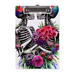 Gothic Floral Skeletons A5 Acrylic Clipboard