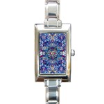 Denim On Pour Rectangle Italian Charm Watch