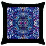 Denim On Pour Throw Pillow Case (Black)