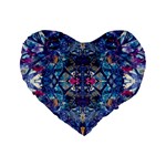 Denim On Pour Standard 16  Premium Flano Heart Shape Cushions