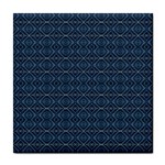 Blue Diamonds Motif Fancy Pattern Design Tile Coaster