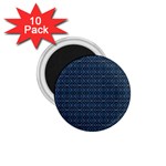 Blue Diamonds Motif Fancy Pattern Design 1.75  Magnets (10 pack) 