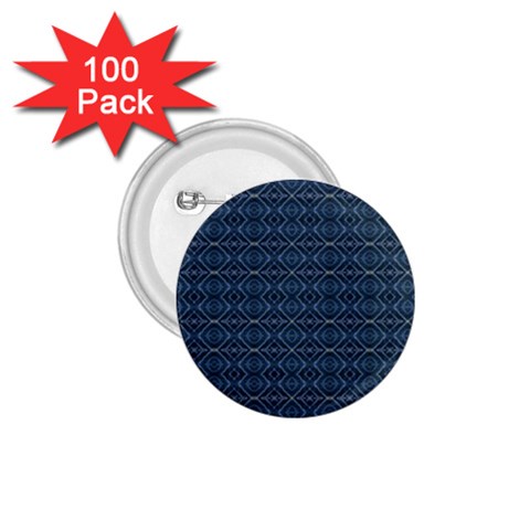 Blue Diamonds Motif Fancy Pattern Design 1.75  Buttons (100 pack)  from ArtsNow.com Front
