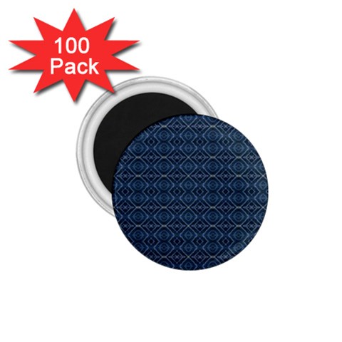 Blue Diamonds Motif Fancy Pattern Design 1.75  Magnets (100 pack)  from ArtsNow.com Front