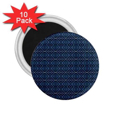 Blue Diamonds Motif Fancy Pattern Design 2.25  Magnets (10 pack)  from ArtsNow.com Front