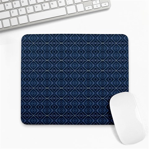 Blue Diamonds Motif Fancy Pattern Design Large Mousepad from ArtsNow.com Front