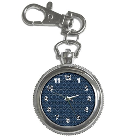 Blue Diamonds Motif Fancy Pattern Design Key Chain Watches from ArtsNow.com Front