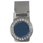 Blue Diamonds Motif Fancy Pattern Design Money Clips (CZ) 