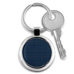 Blue Diamonds Motif Fancy Pattern Design Key Chain (Round)