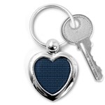 Blue Diamonds Motif Fancy Pattern Design Key Chain (Heart)