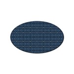 Blue Diamonds Motif Fancy Pattern Design Sticker (Oval)