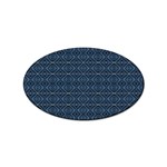 Blue Diamonds Motif Fancy Pattern Design Sticker (Oval)