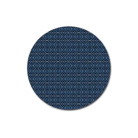 Blue Diamonds Motif Fancy Pattern Design Magnet 3  (Round) from ArtsNow.com Front