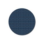 Blue Diamonds Motif Fancy Pattern Design Magnet 3  (Round)