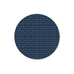 Blue Diamonds Motif Fancy Pattern Design Magnet 3  (Round)