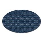 Blue Diamonds Motif Fancy Pattern Design Oval Magnet