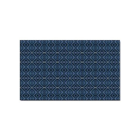 Blue Diamonds Motif Fancy Pattern Design Sticker Rectangular (100 pack) from ArtsNow.com Front