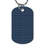 Blue Diamonds Motif Fancy Pattern Design Dog Tag (Two Sides)