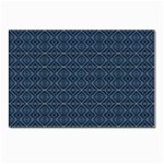 Blue Diamonds Motif Fancy Pattern Design Postcard 4 x 6  (Pkg of 10)