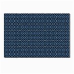 Blue Diamonds Motif Fancy Pattern Design Postcards 5  x 7  (Pkg of 10)