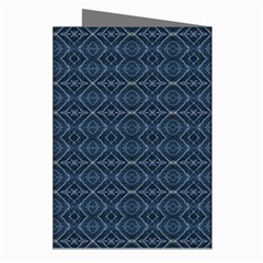 Blue Diamonds Motif Fancy Pattern Design Greeting Cards (Pkg of 8) from ArtsNow.com Right