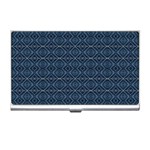 Blue Diamonds Motif Fancy Pattern Design Business Card Holder