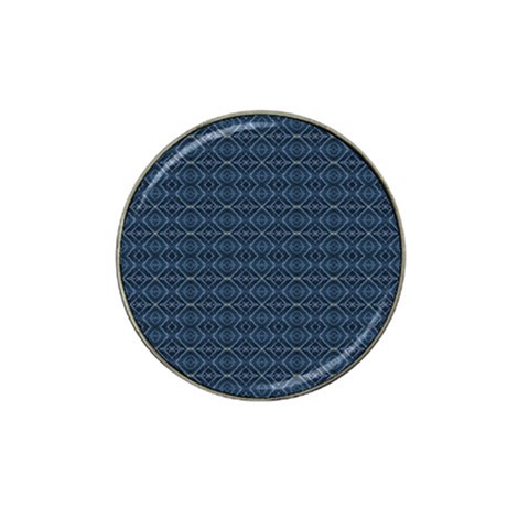 Blue Diamonds Motif Fancy Pattern Design Hat Clip Ball Marker (10 pack) from ArtsNow.com Front