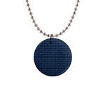 Blue Diamonds Motif Fancy Pattern Design 1  Button Necklace