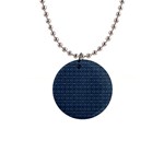 Blue Diamonds Motif Fancy Pattern Design 1  Button Necklace