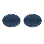 Blue Diamonds Motif Fancy Pattern Design Cufflinks (Oval)