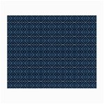 Blue Diamonds Motif Fancy Pattern Design Small Glasses Cloth (2 Sides)