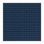 Blue Diamonds Motif Fancy Pattern Design Medium Glasses Cloth