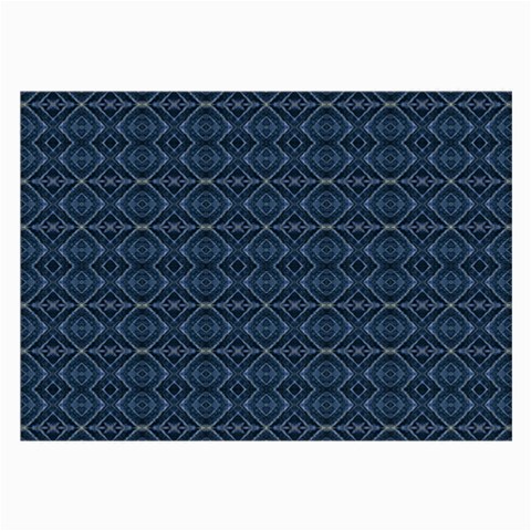 Blue Diamonds Motif Fancy Pattern Design Large Glasses Cloth (2 Sides) from ArtsNow.com Front