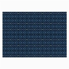 Blue Diamonds Motif Fancy Pattern Design Large Glasses Cloth (2 Sides) from ArtsNow.com Back