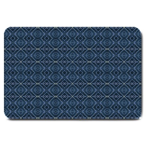 Blue Diamonds Motif Fancy Pattern Design Large Doormat from ArtsNow.com 30 x20  Door Mat