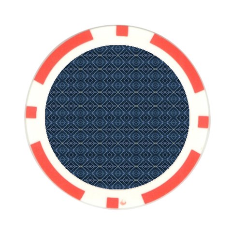 Blue Diamonds Motif Fancy Pattern Design Poker Chip Card Guard from ArtsNow.com Front