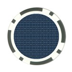 Blue Diamonds Motif Fancy Pattern Design Poker Chip Card Guard