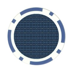 Blue Diamonds Motif Fancy Pattern Design Poker Chip Card Guard from ArtsNow.com Back