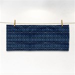 Blue Diamonds Motif Fancy Pattern Design Hand Towel