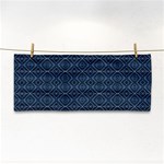 Blue Diamonds Motif Fancy Pattern Design Hand Towel